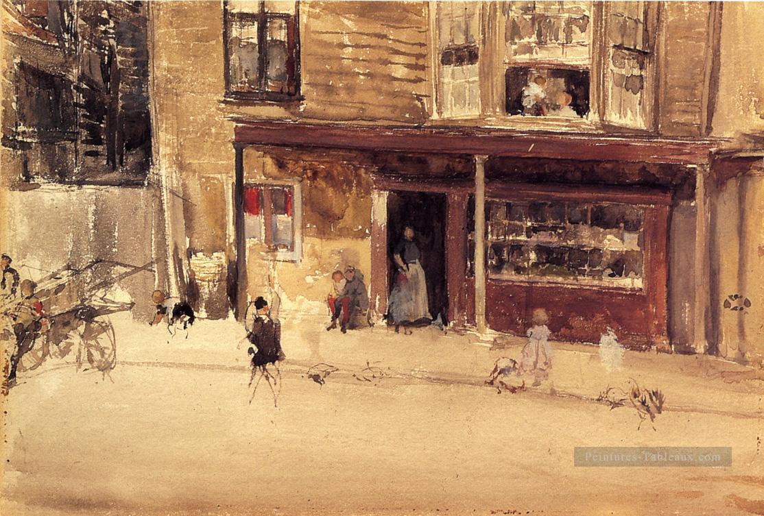 La boutique Un extérieur James Abbott McNeill Whistler Peintures à l'huile